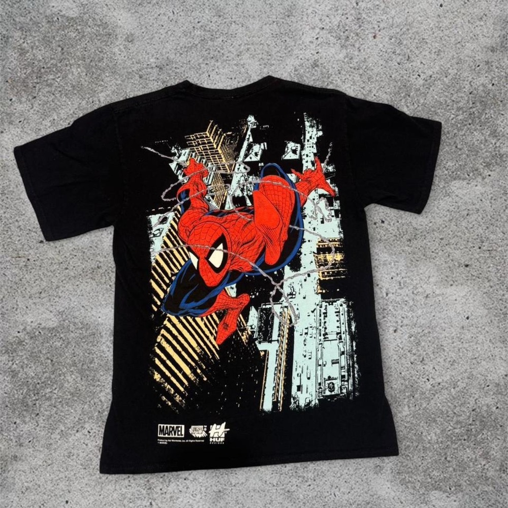 HUF x Spider-Man Comics Collab Black Tee Size Small/Medium